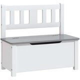 vidaXL 4-delni komplet otroške mize in stolov bel in siv MDF | Shoptok.si