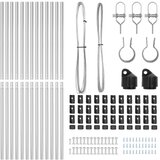  Set stupova ograde Set od 26 Srebrni Pocinčani čelik | shoptok.hr