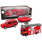  Set vatrogasnih vozila za igru sa čamcem na prikolici - crveni | Shoptok.si