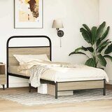 vidaXL Okvir kreveta bez madraca boja hrasta sonome 75 x 190 cm drveni | shoptok.hr