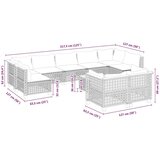 vidaXL 10-dijelni set vrtnih sofa s jastucima bež od poliratana | shoptok.hr