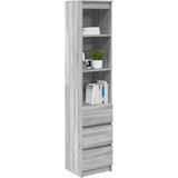 vidaXL Visoka omara siva sonoma 37,5x35x180 cm inženirski les | Shoptok.si