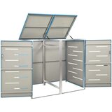  Spremište za dvije kante za smeće 138 x 77 5 x 115 5 cm čelično | shoptok.hr