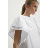 Answear Lab Bombažna majica ženska, bela barva