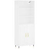 Maison Chic Visoka omara - Komoda - Predalnik bela 69,5x34x180 cm inženirski les, (21720452) | Shoptok.si