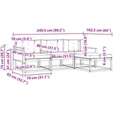  Set vanjskih sofa 4 kom. Prirodna i antracit | shoptok.hr