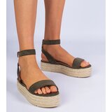 Gemre Green platform espadrille sandals Kalesio | Shoptok.si