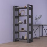 vidaXL knjižna omara/pregrada siva 80x35x160 cm trden les Cene