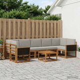  Set vanjskih sofa 6 kom. Prirodna i svjetlosiva | shoptok.hr
