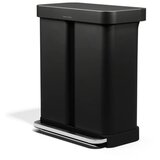 simplehuman Mat crna željezna kanta za smeće 34+24 l za odvojeni otpad/s pedalom – | shoptok.hr