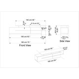 Kalune Design Crna TV komoda u dekoru oraha 180x46 cm Pia – | shoptok.hr