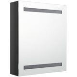  LED kupaonski ormarić s ogledalom sjajni crni 50 x 14 x 60 cm | Eponuda.com