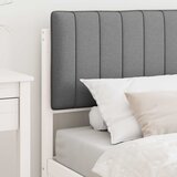  Krevetni okvir s tapiciranim uzglavljem Svijetlo siva Svjetlosiva 205.5 x 95.5 x 93 cm | shoptok.hr