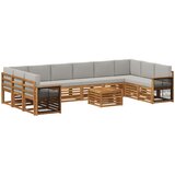  Set vanjskih sofa 8 kom. Prirodna i svjetlosiva | shoptok.hr