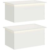  Vrtna posuda za sadnju s LED svjetlom 2 kom. Bijela - Bijela 50 x 80 x 48 cm 2 | shoptok.hr