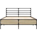  Okvir za krevet boja hrasta 140x190cm konstruirano drvo i metal | shoptok.hr