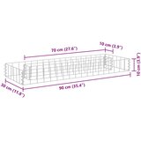  Povišena gabionska gredica od pocinčanog čelika 90 x 30 x 10 cm | shoptok.hr