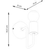Nice Lamps Crna/u prirodnoj boji zidna lampa Dazzle – | shoptok.hr
