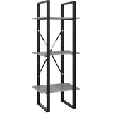 Ormarić za knjige s 3 razine boja betona 40x30x105 cm drveni | shoptok.hr