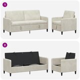  Set sofe s pohranom 2 kom. Krem Poliester 172 x 78 x 87 cm | Shoptok.si