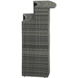 Poli vrtni barski stol sivi 120 x 55 x 110 cm od poliratana | shoptok.hr