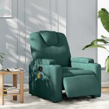 The Living Store Električni masažni naslanjač temno zeleno blago - Električni Masažni Stol, (21572637) | Shoptok.si