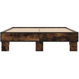  Okvir za krevet boja hrasta 135x190cm konstruirano drvo i metal | shoptok.hr