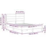  Okvir za krevet s uzglavljem Plava 140 x 200 cm tkanina - Plava 140 x 200 cm | shoptok.hr
