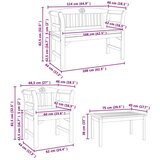  Vrtna sedežna garnitura vrtnica 4 pcs Naravna, (5000154708) | Shoptok.si