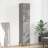 vidaXL Visoka omara siva sonoma 34,5x34x180 cm inženirski les | Shoptok.si