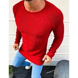 DStreet Sweter męski wkładany przez głowę czerwony | Shoptok.si