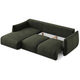 Makamii Zelena sklopiva kutna garnitura (s lijevim kutom/s ležaljkom) Leila – | shoptok.hr