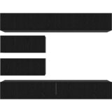  Set TV komoda Zidne 6 pcs Crni hrast Konstruirano drvo | shoptok.hr