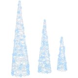  Božićno drvce 3 pcs Hladna bijela 20 x 20 x 80 cm Akril | shoptok.hr