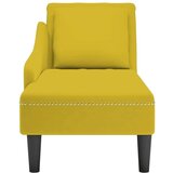 vidaXL Počivalnik z vzglavnikom in desnim naslonom za roke rumen | Shoptok.si
