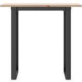 vidaXL Blagovaonski stol O-oblika 80x50x75 cm od borovine i željeza | shoptok.hr