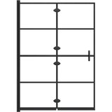  Sklopiva pregrada za tuš ESG 100 x 140 cm crna | shoptok.hr