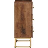vidaXL Predalnik 55x30x76 cm trden mangov les in železo | Shoptok.si