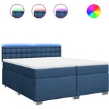  The Living Store Box spring postelja z vzmetnico modra 200x200 cm blago - Box Spring Postelja, (21458181) | Shoptok.si