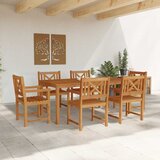 Vrtni set za objed 7 kom. 6-sjedala Smeđa Čvrsto drvo akacije 180 x 90 x 74 cm | shoptok.hr
