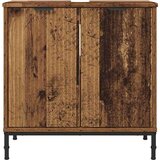 vidaXL Kupaonski ormarić za sudoper Staro drvo 60.5 x 33.5 x 61 cm | shoptok.hr