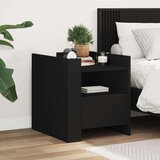 vidaXL Nočna omarica črna 45x50x50 cm inženirski les | Shoptok.si
