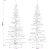  Drveno božićno drvce KOTKA 240 cm Masivna borovina - 240 cm Smeđa završna obrada | shoptok.hr