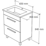 Ormarić s umivaonikom Attic 65 podni | shoptok.hr