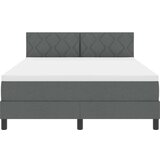 vidaXL postelja s podstavkom z vzmetnico & LED temno siva 140x200 cm tkanina | Shoptok.si