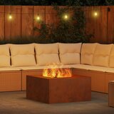  Kamin Smeđa 80 x 80 x 40 cm Čelik otporan na vremenske uvjete | shoptok.hr