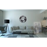 Opviq zidna dekoracija World 1, 70x70 cm 2 mm, Crna Cene