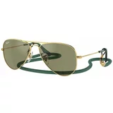 Ray-ban Otroška sončna očala JUNIOR AVIATOR zelena barva, 0RJ9506S