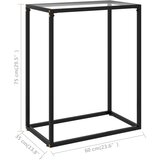  Konzolni stol prozirni 60 x 35 x 75 cm od kaljenog stakla | shoptok.hr