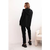 Kesi Włoski Women's set with viscose, featuring a stripe and a sports jacket black | Shoptok.si